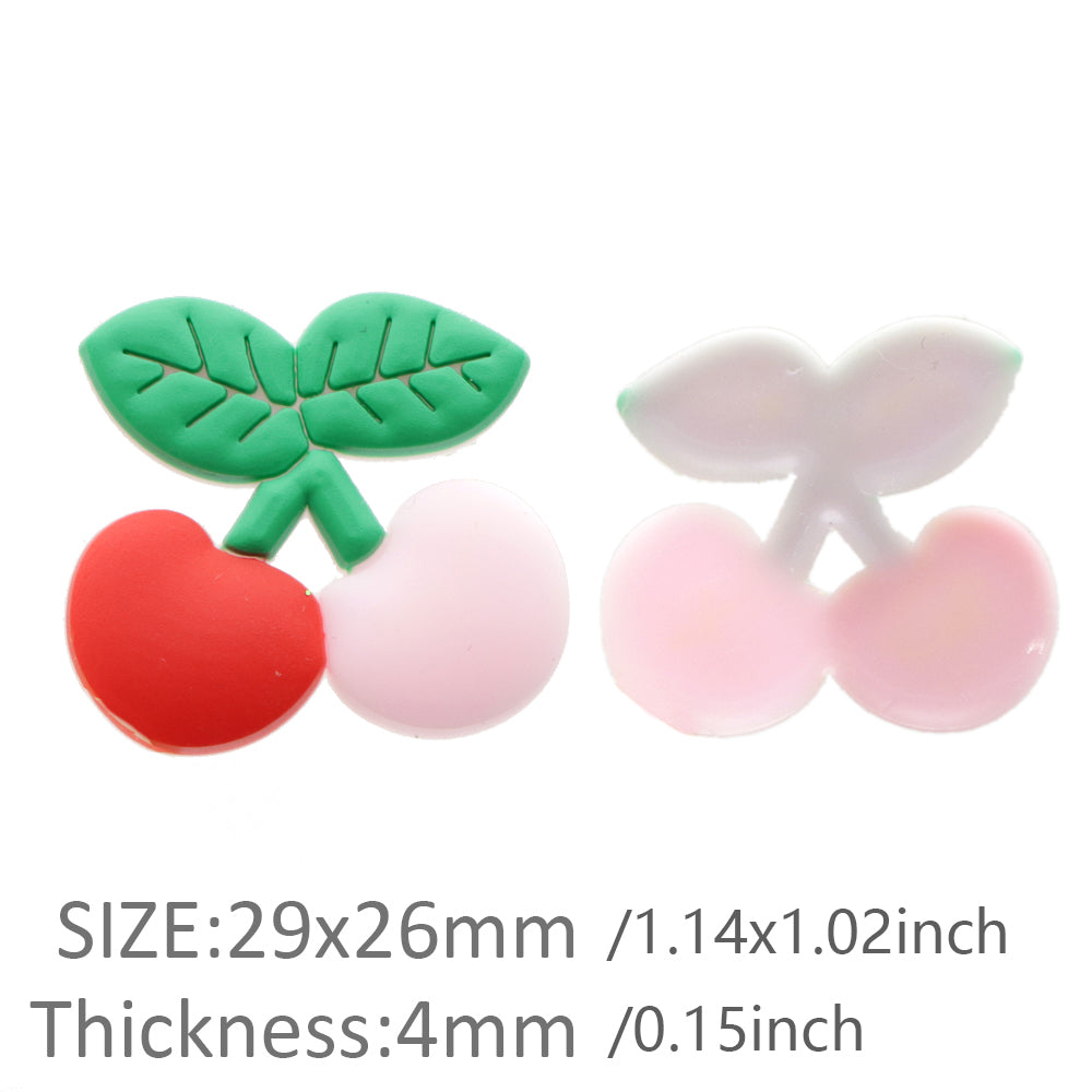10Pcs/Pack Avocado Pineapple Fruits  Soft PVC Flexible Glue FlatBack DIY Scrapbook Embellishment Phone Craft Decoration