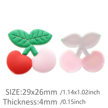 10Pcs/Pack Avocado Pineapple Fruits  Soft PVC Flexible Glue FlatBack DIY Scrapbook Embellishment Phone Craft Decoration
