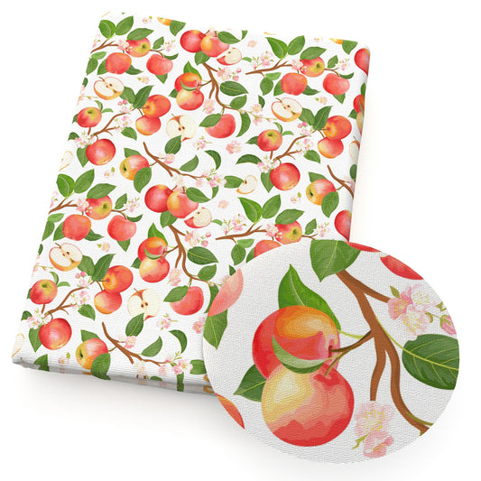 flowerfloral fruit leaf leaves tree apple fabric