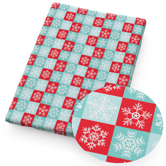 snowflake snow christmas fabric