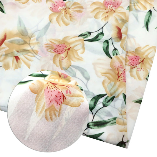 1Pc flower Chiffon Fabric - 59x19.68inch(150x50cm) Pre-cut Fabric,Perfect for DIY Sewing,Bags,Party Decor, Tablecloths, Gift Wrapping,Cushions & Furniture Covers