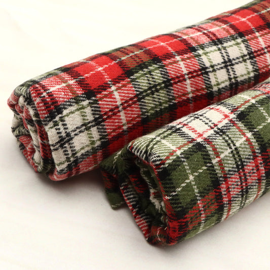 1Pc Plaid Stripe Fabric - 57x19.68Inch(145x50cm) Charm Yarn-Dyed Checked Cloth Quilting Fabric Scraps For DIY Crafting