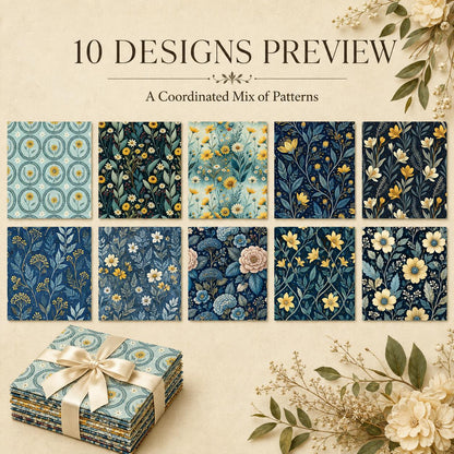 10Pc/Set Flower Series Fat Quarter Fabric, Pre-Cut Square Fabric Assort, Fabric Set, Craft Fabric, Handmade DIY Patchwork Fabric,Home Quilting Sewing Fabric, Packaging Fabric, Scrapbooking Craft Hobbyist