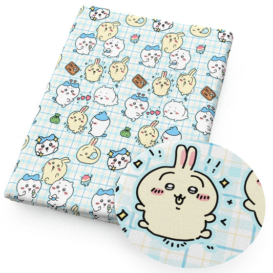 chiikawa plaid grid gingham tartan buffalo plaid fabric