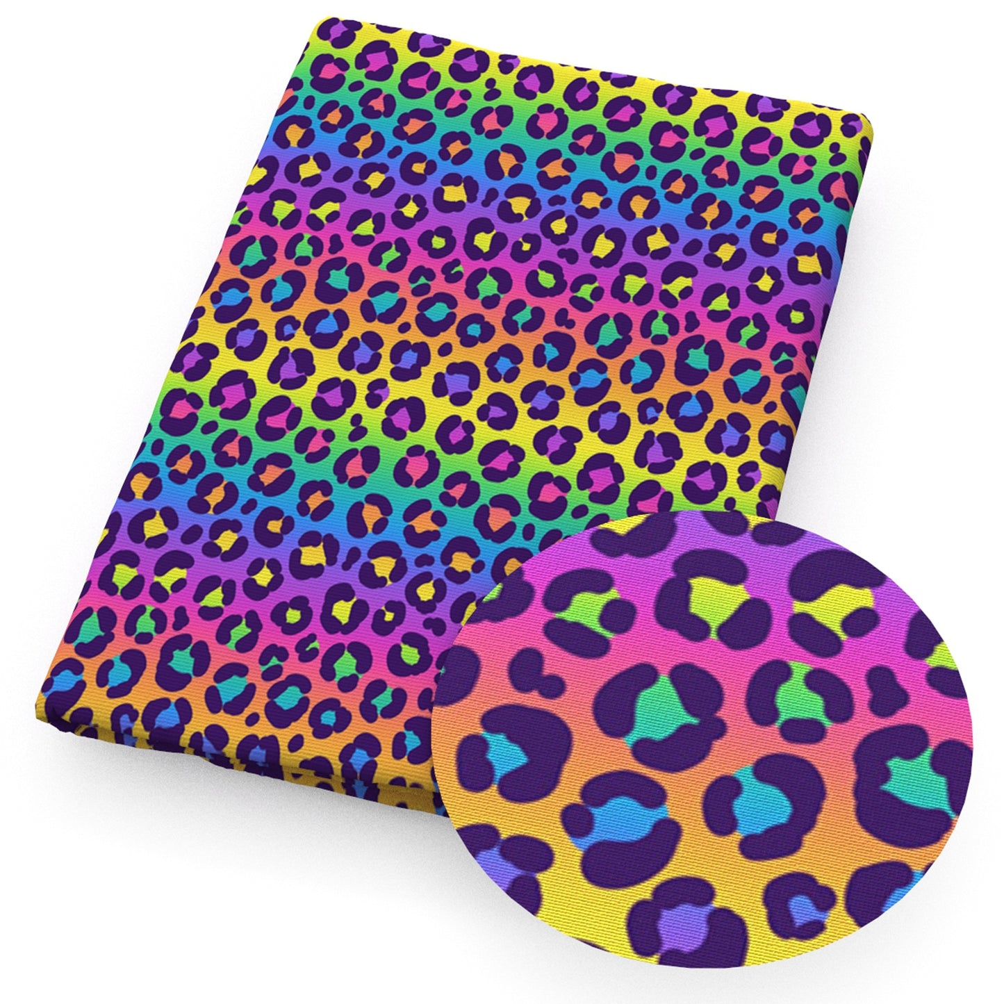 gradient color leopard fabric