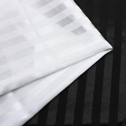 1Pc Double Sided Striped Polyester Fabric - 59x19.68inch Pre-cut 100% Polyester Fabric,Black/White/Coffee Color for Choice,Hand Wash Only,Perfect for Quilting,Ideal for Home Textile Sewing,DIY Wallet ,Pouches,Bag Making,Perfect for Cushions,Pillow