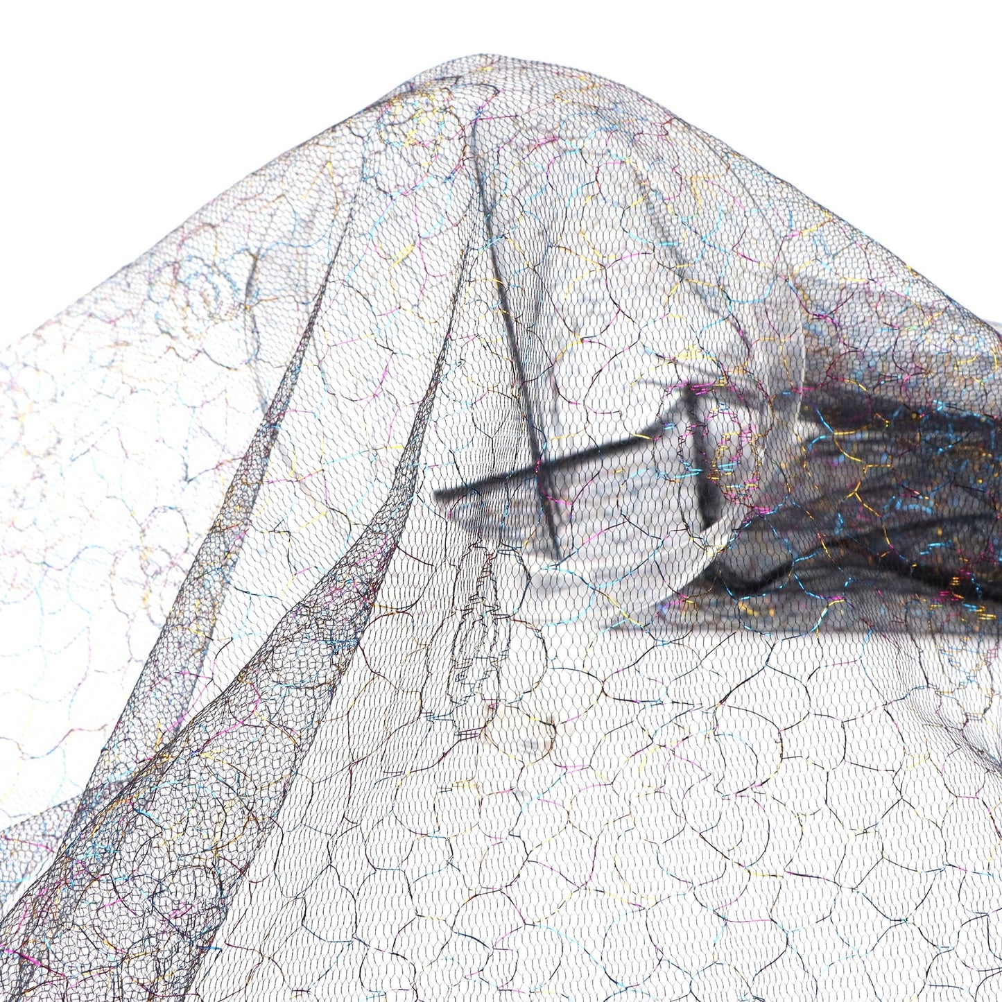 1pcs 19.68*62.99in colored flower patten Mesh Gauze Fabric - 100% Polyester Mesh  Ideal for DIY Bows, Backdrops,  Bags, Sofa Covers, Curtains, and Crafts, Hand Wash Only, Sewing Supplies for Crafting