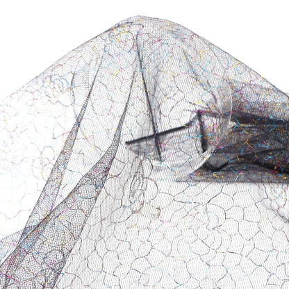 1pcs 19.68*62.99in colored flower patten Mesh Gauze Fabric - 100% Polyester Mesh  Ideal for DIY Bows, Backdrops,  Bags, Sofa Covers, Curtains, and Crafts, Hand Wash Only, Sewing Supplies for Crafting