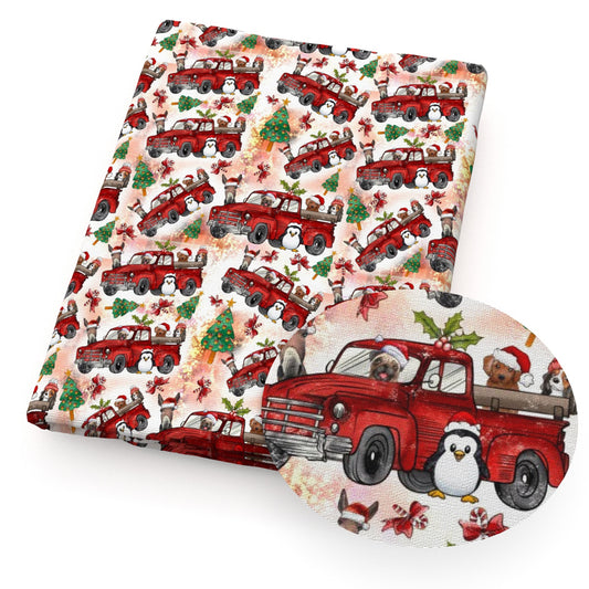 christmas day car horse dogpuppy penguin penguins fabric