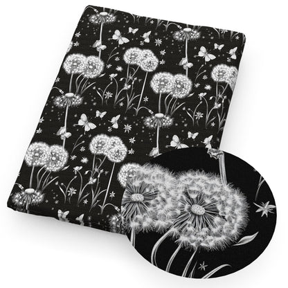 1pc Dandelion Series Pattern Quilting Fabric-17.7x19.68inch(45x50cm) Polyester Craft Fabrics DIY Handmade Projects Doll Clothes Fabric Precut For Patchwork Craft(108gsm)