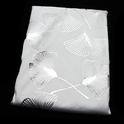 1pc silvery hot stamping ginkgo leaf velvet fabric  - 59x19.68inch(150x50cm) 100%Polyester Material, High Density for DIY Crafts - Hand Wash Only Precut Fabric