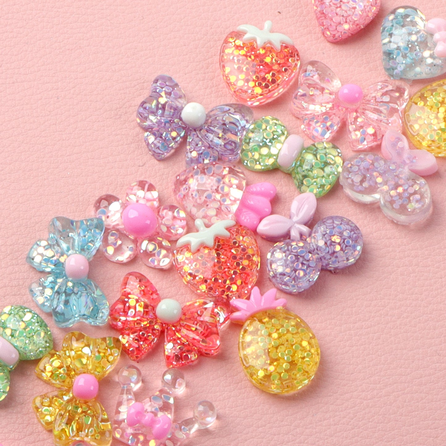 5Pcs Fruits Heart Crown Shaped Acrylic Charms,Random Designs,3D Flatback Resin Cabochons for DIY Jewelry, Earrings, Bracelets, Keychains, Festive Decor, Homemade Gifts, Phone Cases, Water Bottles, Hair Accessories - Crafting Accessories