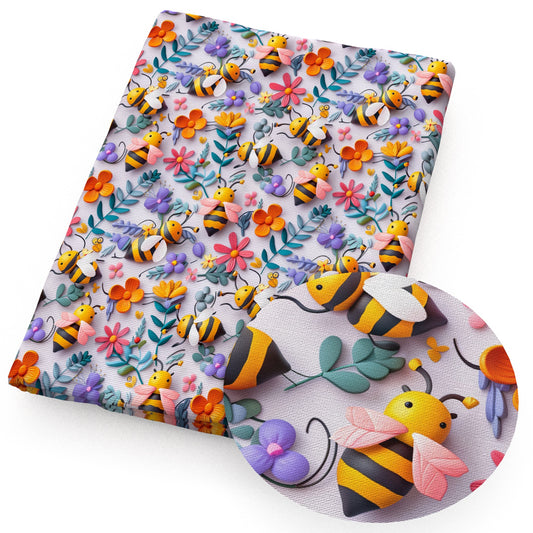 flowerfloral bee fabric