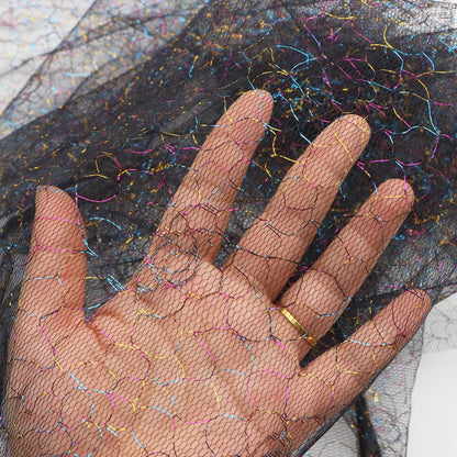 1pcs 19.68*62.99in colored flower patten Mesh Gauze Fabric - 100% Polyester Mesh  Ideal for DIY Bows, Backdrops,  Bags, Sofa Covers, Curtains, and Crafts, Hand Wash Only, Sewing Supplies for Crafting