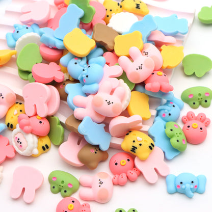 10Pcs Animals Series Acrylic Charms,Random Designs,Rabbit,Frog,Tiger,Sheep Shaped,3D Flatback Resin Cabochons for DIY Jewelry, Earrings, Bracelets, Keychains, Festive Decor, Homemade Gifts, Phone Cases, Water Bottles, Hair Accessories