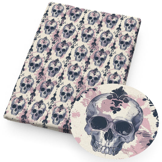 halloween skull ghost skeleton bones fabric