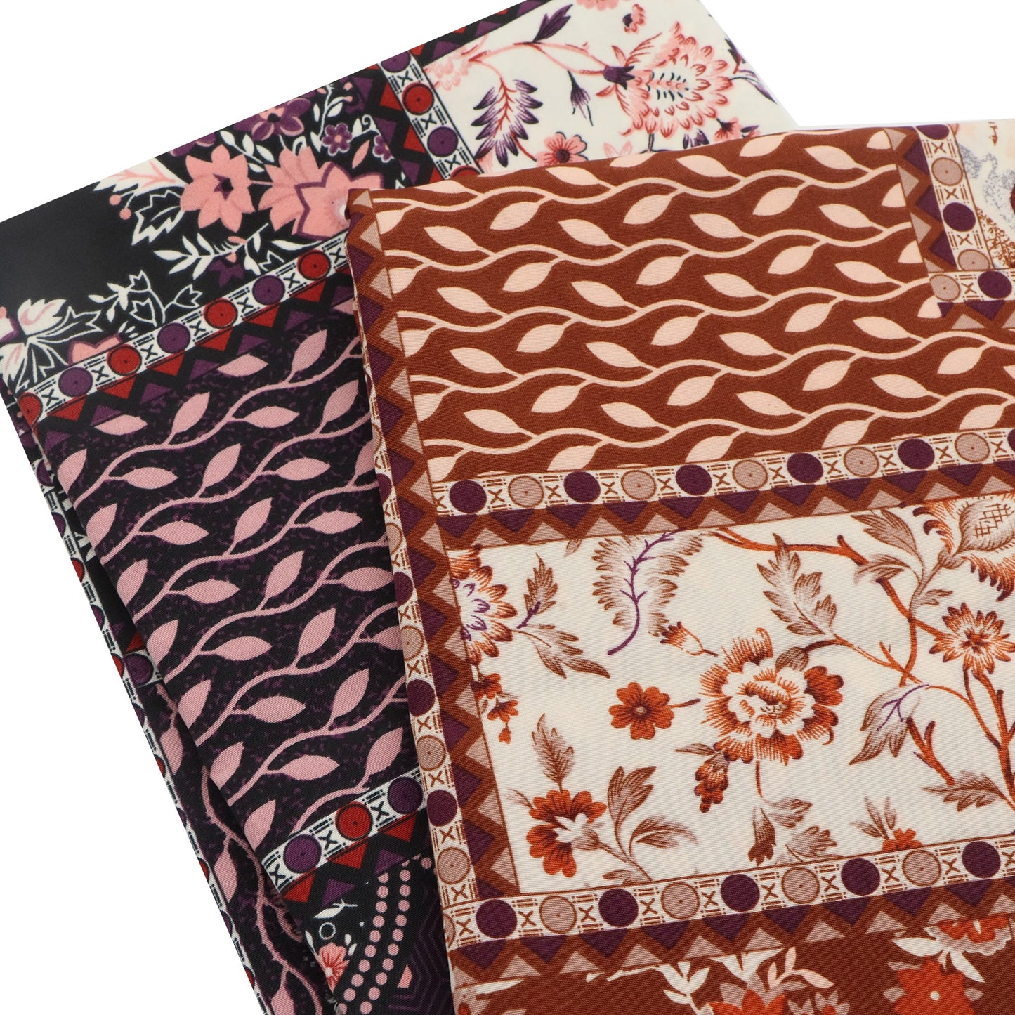 1Pc Geometric Patterns flower leaf Ethnic Style 100%polyester Fabric - 59x19.68inch(150x50cm) Pre-cut Fabric,Perfect for DIY Sewing,Bags,Party Decor, Tablecloths, Gift Wrapping,Cushions & Furniture Covers