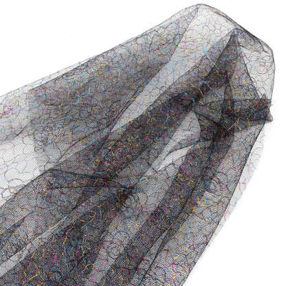 1pcs 19.68*62.99in colored flower patten Mesh Gauze Fabric - 100% Polyester Mesh  Ideal for DIY Bows, Backdrops,  Bags, Sofa Covers, Curtains, and Crafts, Hand Wash Only, Sewing Supplies for Crafting