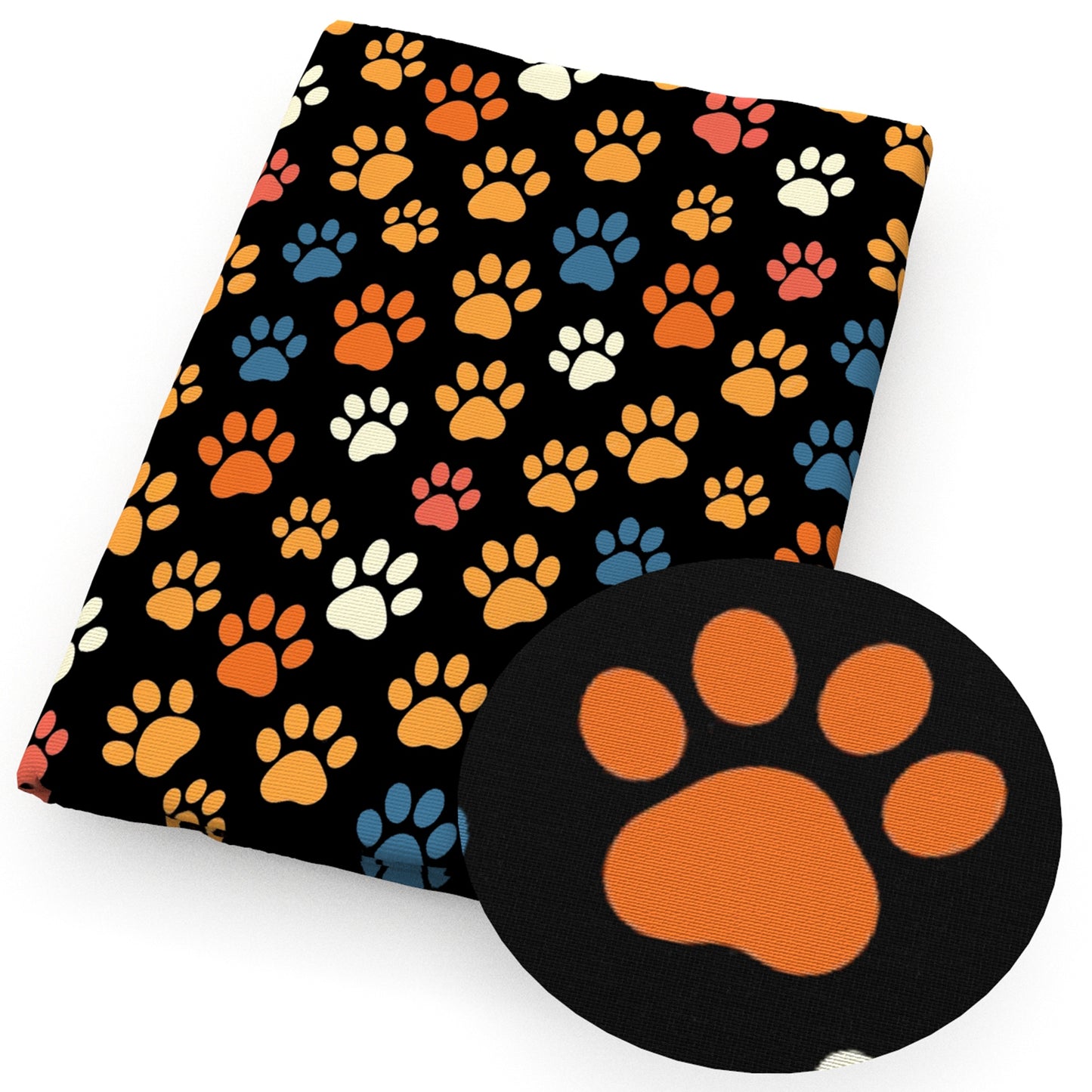 footprint paw fabric