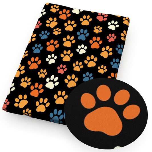 footprint paw fabric