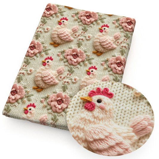 imitation embroidery series flowerfloral turkey chicken fabric
