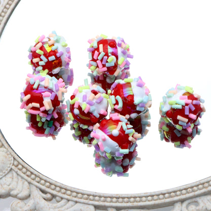 1pc Colorful Multi Bread crumbs Polymer Clay Beads, Loose Spacer Beads, Beads With Hole, DIY Jewelry Making Supplies For Bracelet, Necklace, Earrings, Charm Bangle Crafts