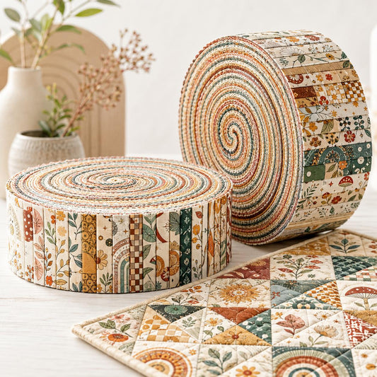 10pcs Vintage Floral Pattern Jelly Roll Fabric Strips 2.5X19.7inch Pre-Cut 100% Polyester For Patchwork Quilts, Table Runners, Placemats, Tote Bags, Storage Pouches, Makeup Bags, Coasters, Quilt Blocks & Binding