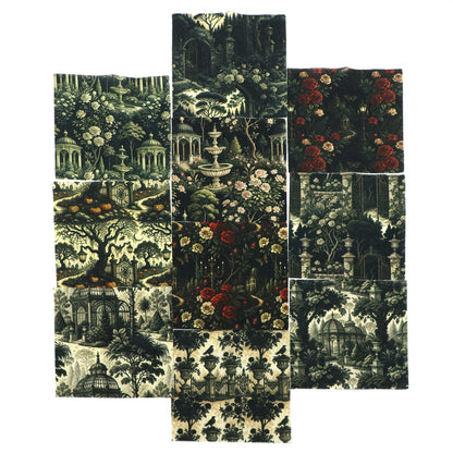 10Pc/Set Halloween Flower Series Fat Quarter Fabric, Pre-Cut Square Fabric Assort, Fabric Set, Craft Fabric, Handmade DIY Patchwork Fabric,Home Quilting Sewing Fabric, Packaging Fabric, Scrapbooking Craft Hobbyist