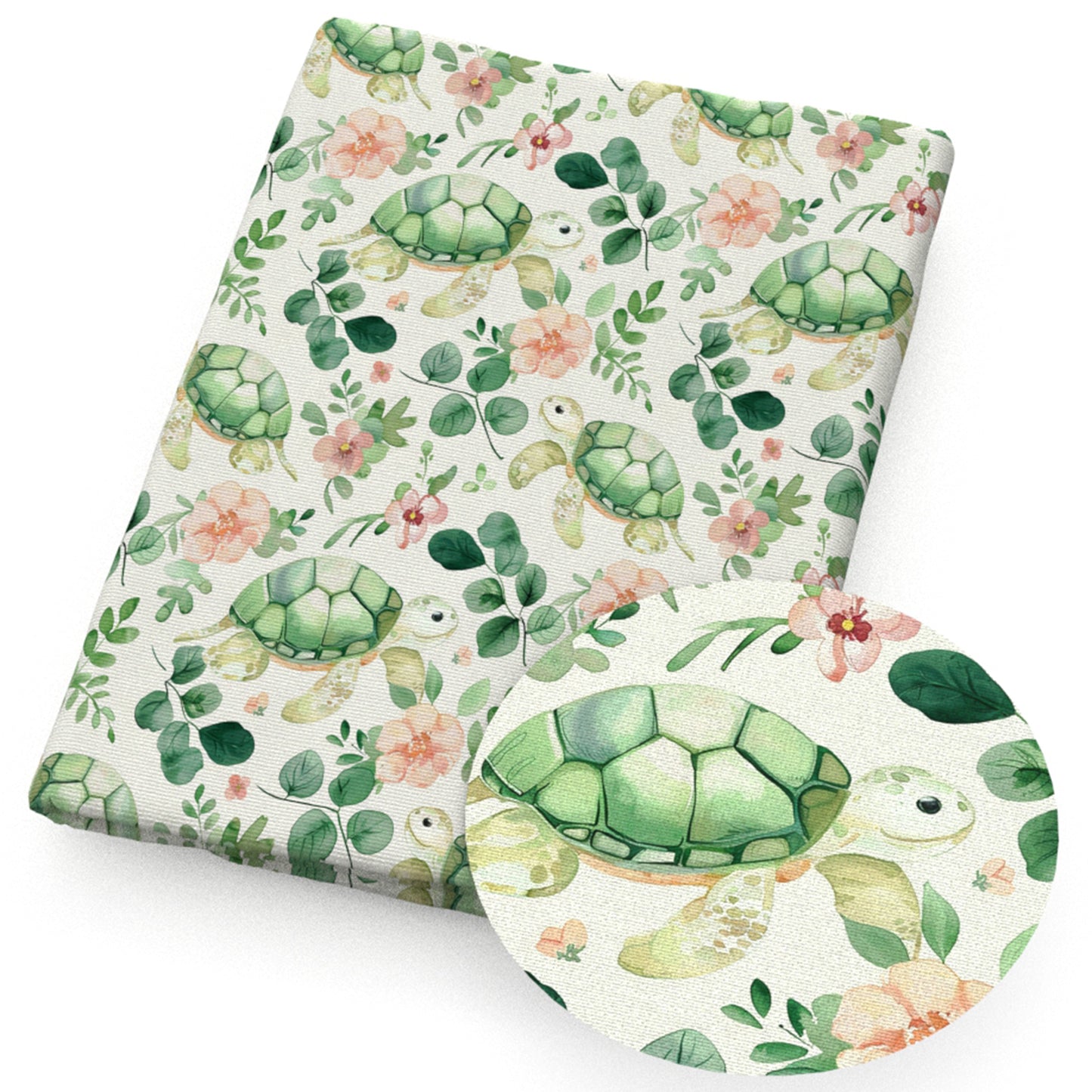 turtle tortoise flowerfloral fabric