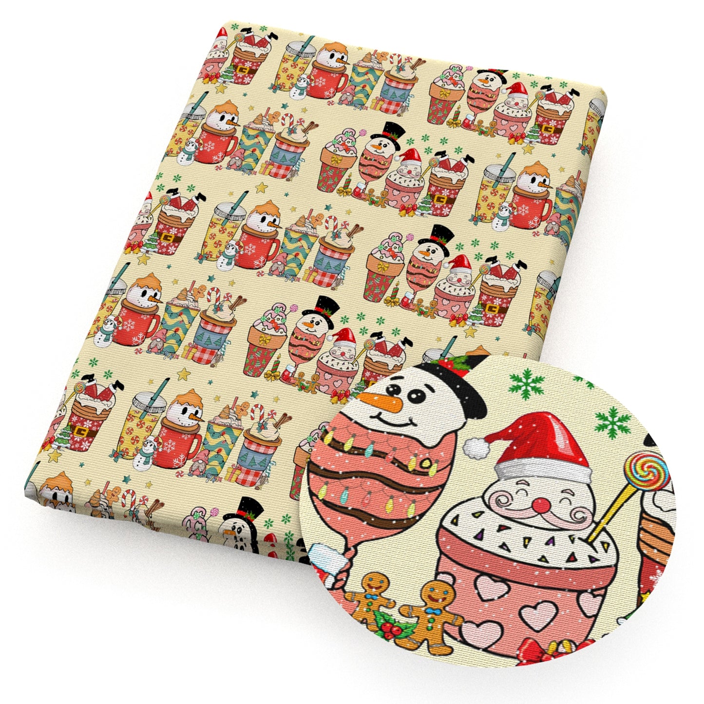 christmas day snowman fabric