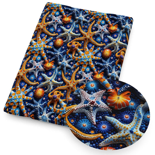 star starfish ocean series color series flowerfloral fabric