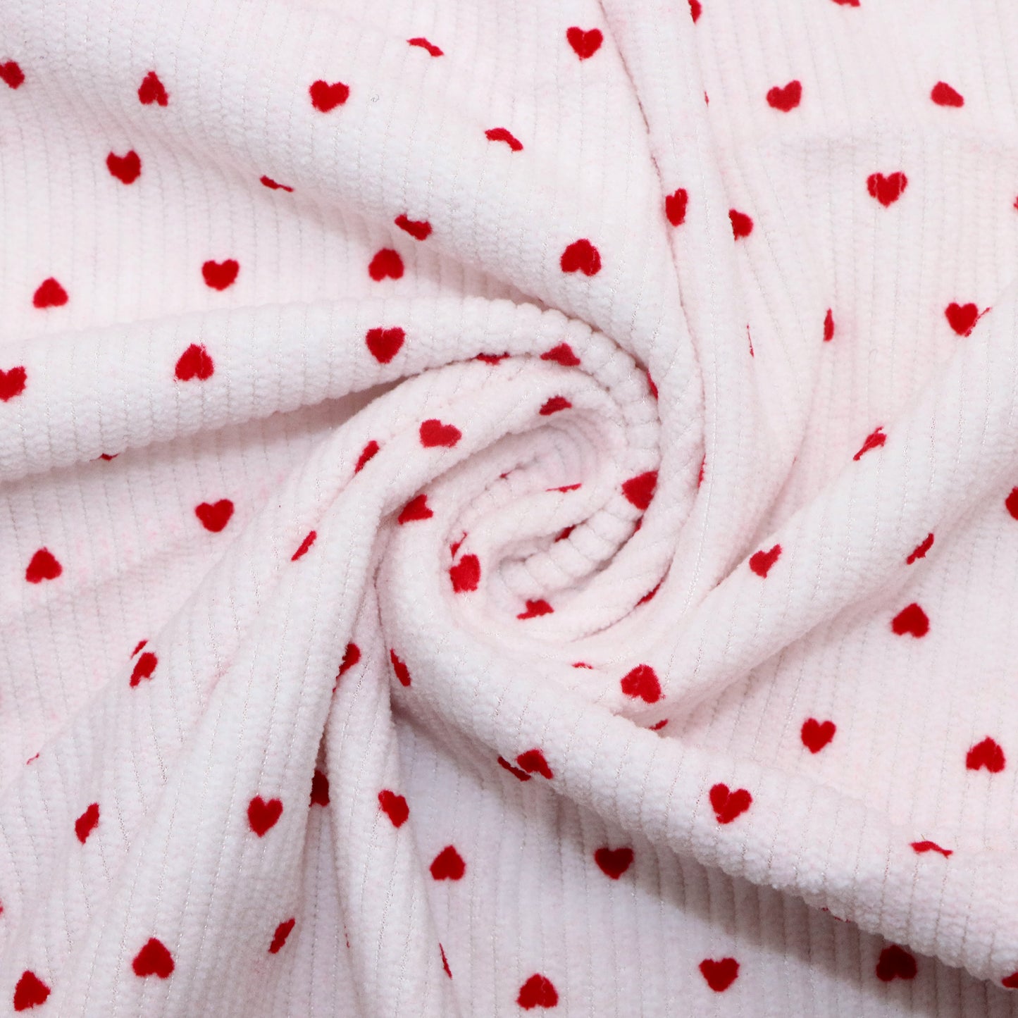 velvet Love heart fabric