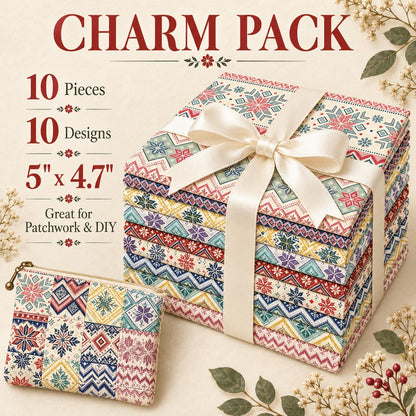 10Pc/Set Christmas Flower Stripe Series Fat Quarter Fabric, Pre-Cut Square Fabric Assort, Fabric Set, Craft Fabric, Handmade DIY Patchwork Fabric,Home Quilting Sewing Fabric, Packaging Fabric, Scrapbooking Craft Hobbyist