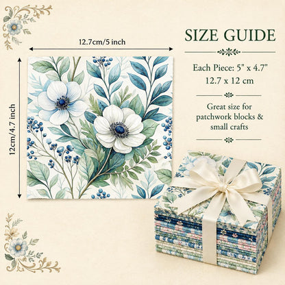 10Pc/Set Flower Series Fat Quarter Fabric, Pre-Cut Square Fabric Assort, Fabric Set, Craft Fabric, Handmade DIY Patchwork Fabric,Home Quilting Sewing Fabric, Packaging Fabric, Scrapbooking Craft Hobbyist