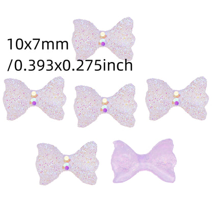 20Pcs/pack Glow in the Dark Acrylic Beads Bowknot Shaped Plain Solid Color for Jewelry Making DIY Bracelet Necklace Chain Earrings Charm Decors For Nail Art Design Crafts Jewelry Accessories