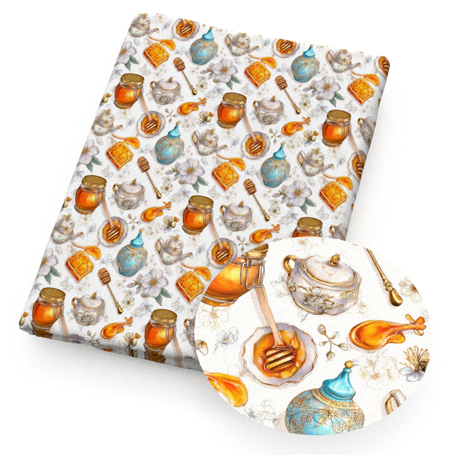 flowerfloral honey pot fabric