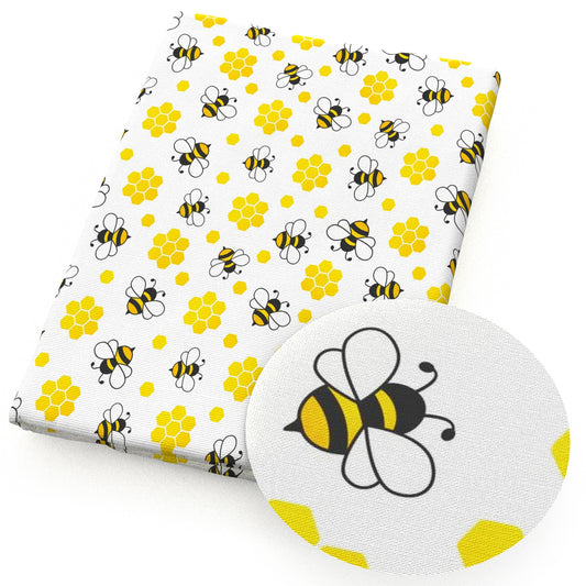 bee hexagon fabric