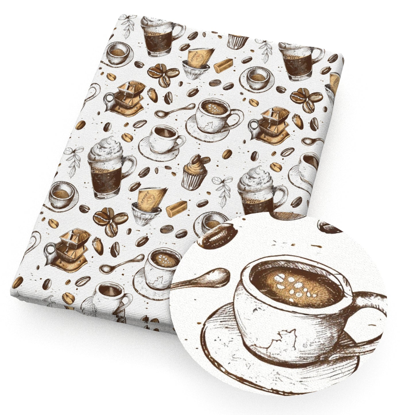 coffee drinks juice coffee beans fabric