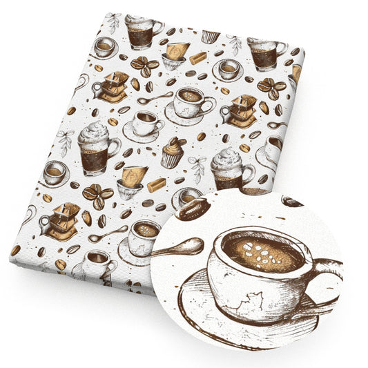 coffee drinks juice coffee beans fabric