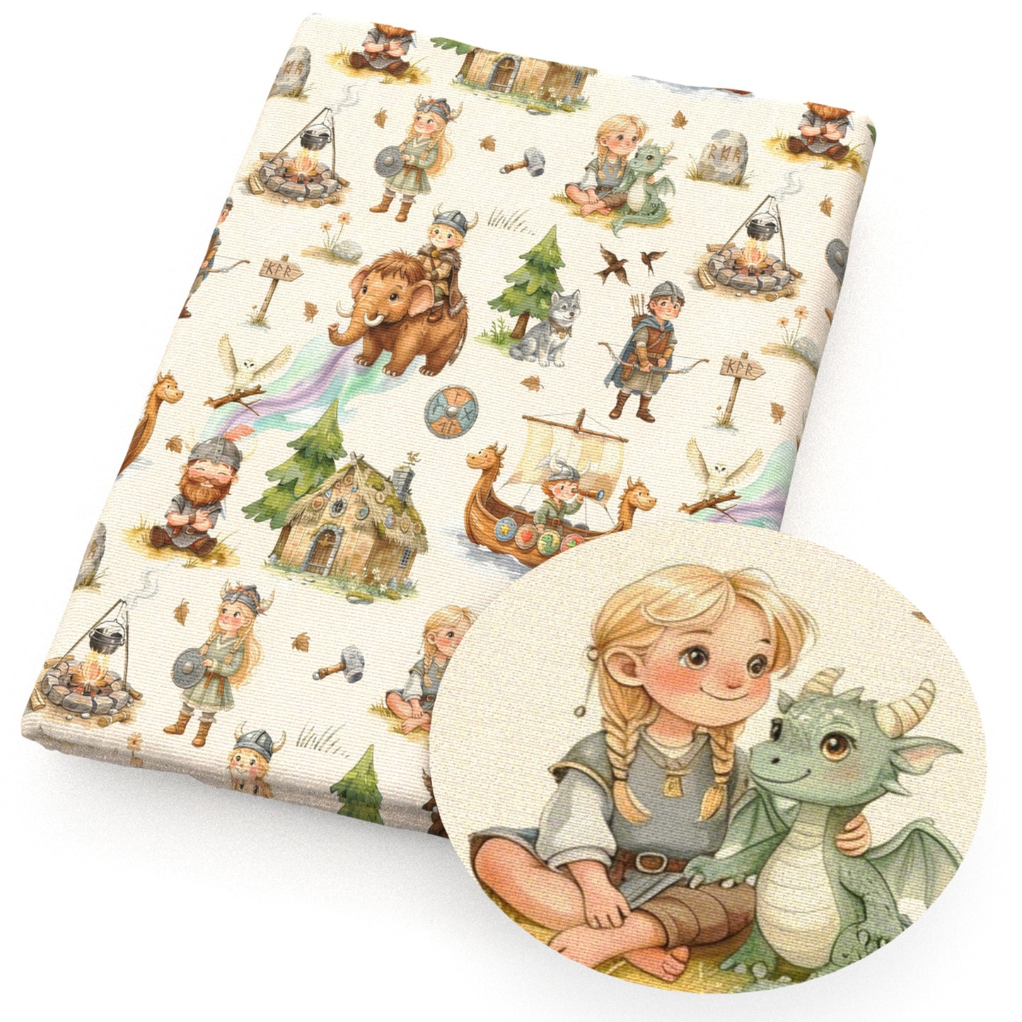 elephant house sailor anchor ship wolf fabric