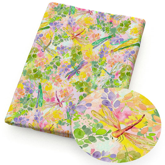 dragonfly paint splatter tie dye fabric