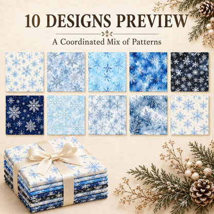 10Pc/Set Christmas Series Fat Quarter Fabric, Pre-Cut Square Fabric Assort, Fabric Set, Craft Fabric, Handmade DIY Patchwork Fabric,Home Quilting Sewing Fabric, Packaging Fabric, Scrapbooking Craft Hobbyist
