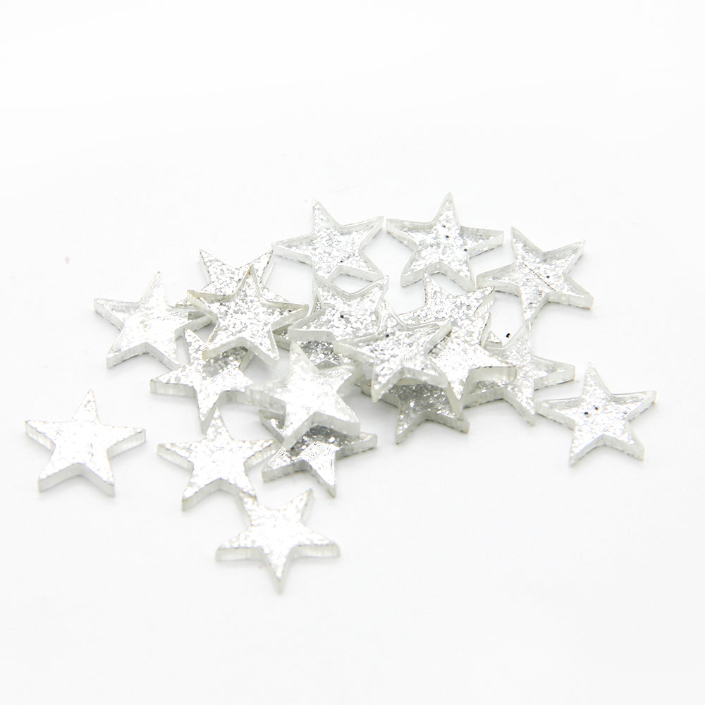 Resin Flat Back Charms Beads,5pcs Glitter Star Shape Resin Cabochons for DIY Crafts, Scrapbooking, Jewelry Making