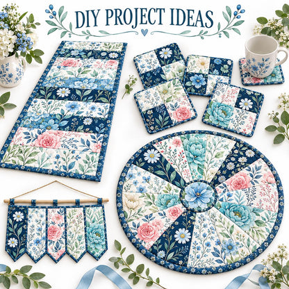 10pcs Vintage Floral Pattern Jelly Roll Fabric Strips 2.5X19.7inch Pre-Cut 100% Polyester For Patchwork Quilts, Table Runners, Placemats, Tote Bags, Storage Pouches, Makeup Bags, Coasters, Quilt Blocks & Binding