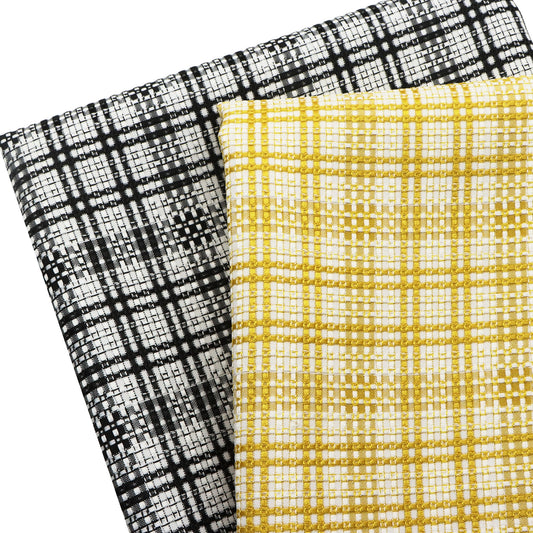 1Pc 59x19.68inch(150x50cm) double color plaid yarn-dyed fabric Fabric - Soft & Durable Polyester Material, Pre-Cut for DIY Sofa Covers & Handmade Projects