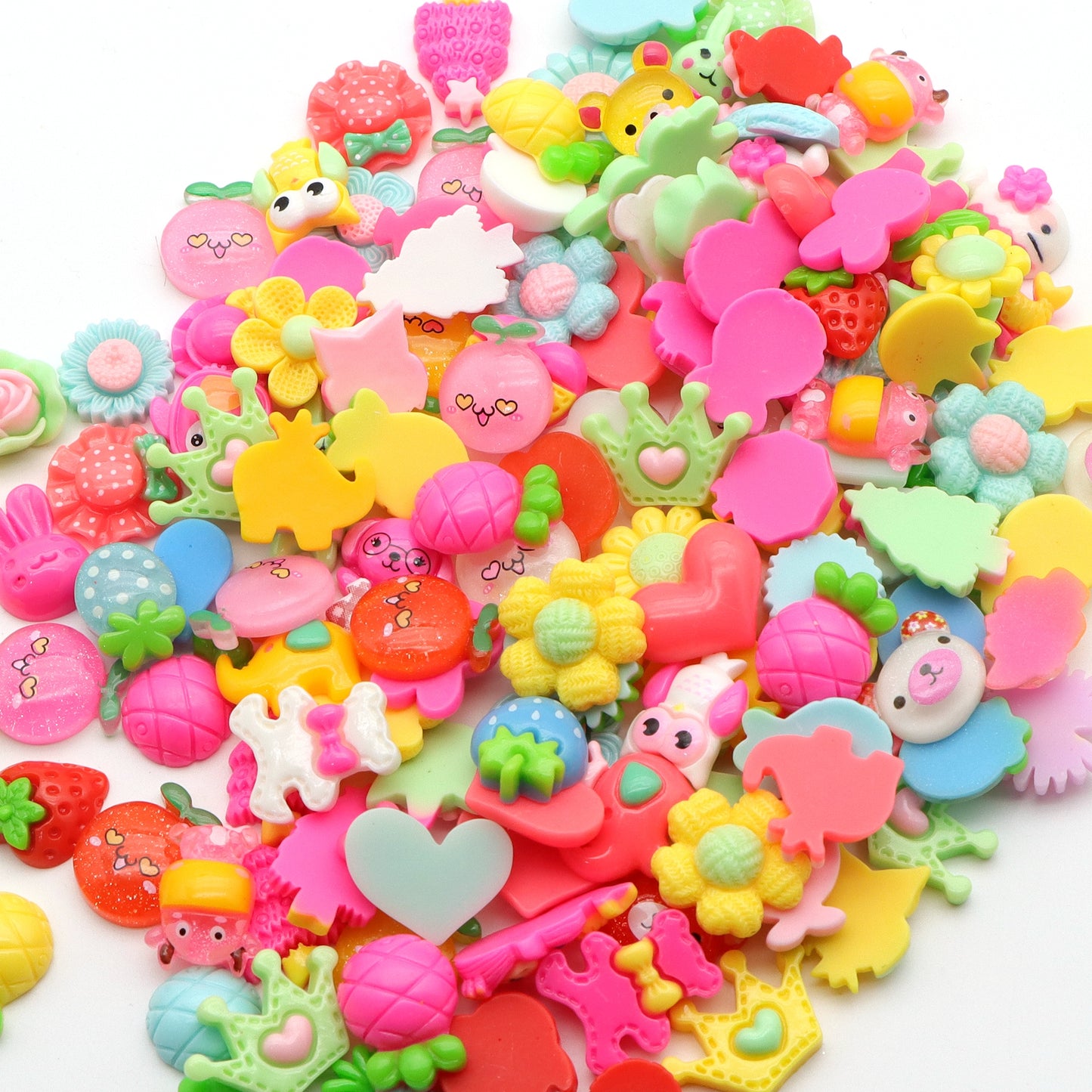 10Pcs Acrylic Animals Flowers Charms,Mixed Designs,3D Flatback Resin Cabochons for DIY Jewelry, Earrings, Bracelets, Keychains, Festive Decor, Homemade Gifts, Phone Cases, Water Bottles, Hair Accessories - Crafting Accessories