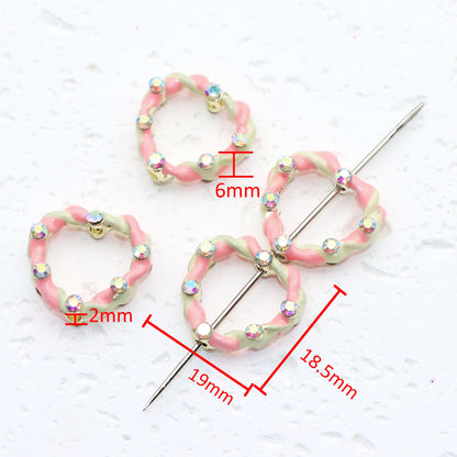 1Pc Rhinestones Hollow heart Beads, Colorful Translucent Large Heart Spacer Beads, DIY Craft Jewelry Making Accessories, For Valentine's Day