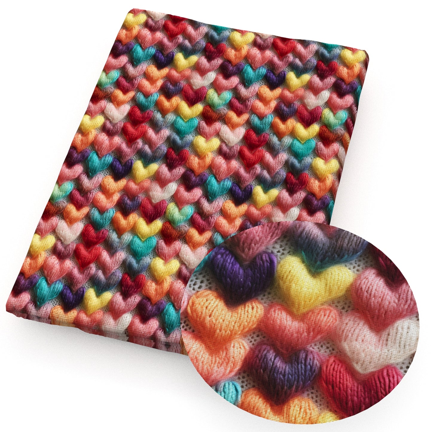 imitation embroidery series heart love fabric