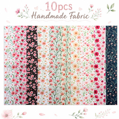 10pcs Vintage Floral Pattern Jelly Roll Fabric Strips 2.5X19.7inch Pre-Cut 100% Polyester For Patchwork Quilts, Table Runners, Placemats, Tote Bags, Storage Pouches, Makeup Bags, Coasters, Quilt Blocks & Binding