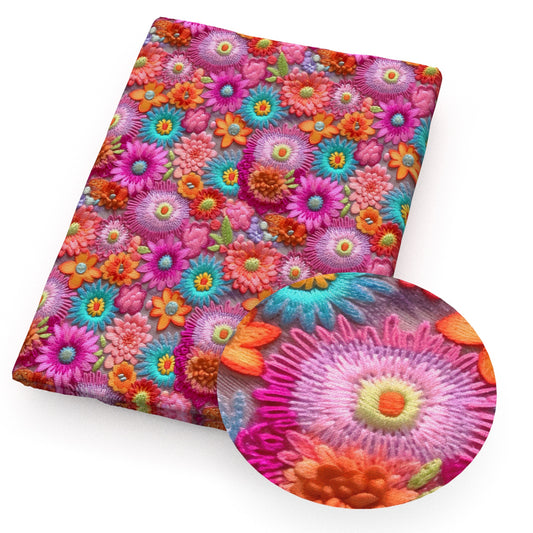 imitation embroidery series flowerfloral fabric